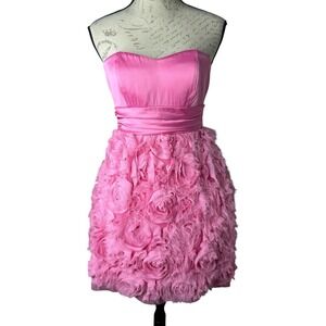 Women's XOXO Floral roses coral color‎ Party Dance Dress Sz 6
